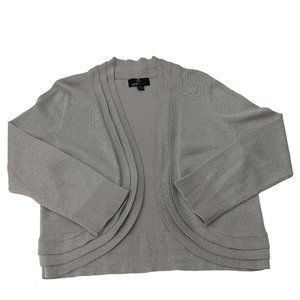 RONNI NICOLE SILVER SPARKLE BOLERO SWEATER SIZE LARGE